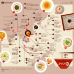 アジアの麺のインフォグラフィック