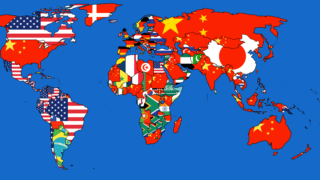 各国最大の輸入国を世界地図に